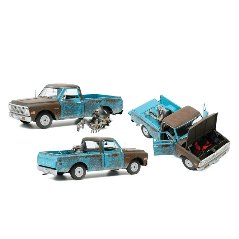 1971 Chevy C-10 Pickup Truck Weathered with Alien Figure