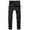 Black, variant on Men's Ripped Distressed Straight Leg Jeans Cotton Casual Pants Mesh Patch Ripped Full Length Cuffed Hem Jeans