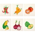 thumbnail image 1 of Set of 6 Veggies Swedish Dishcloths Cleaning Cloths Dish Towels Washable Kitchen Towels Absorbent and Quick Drying Kitchen Dishcloths for Kitchen, Hand, Counter Wipes, 1 of 7
