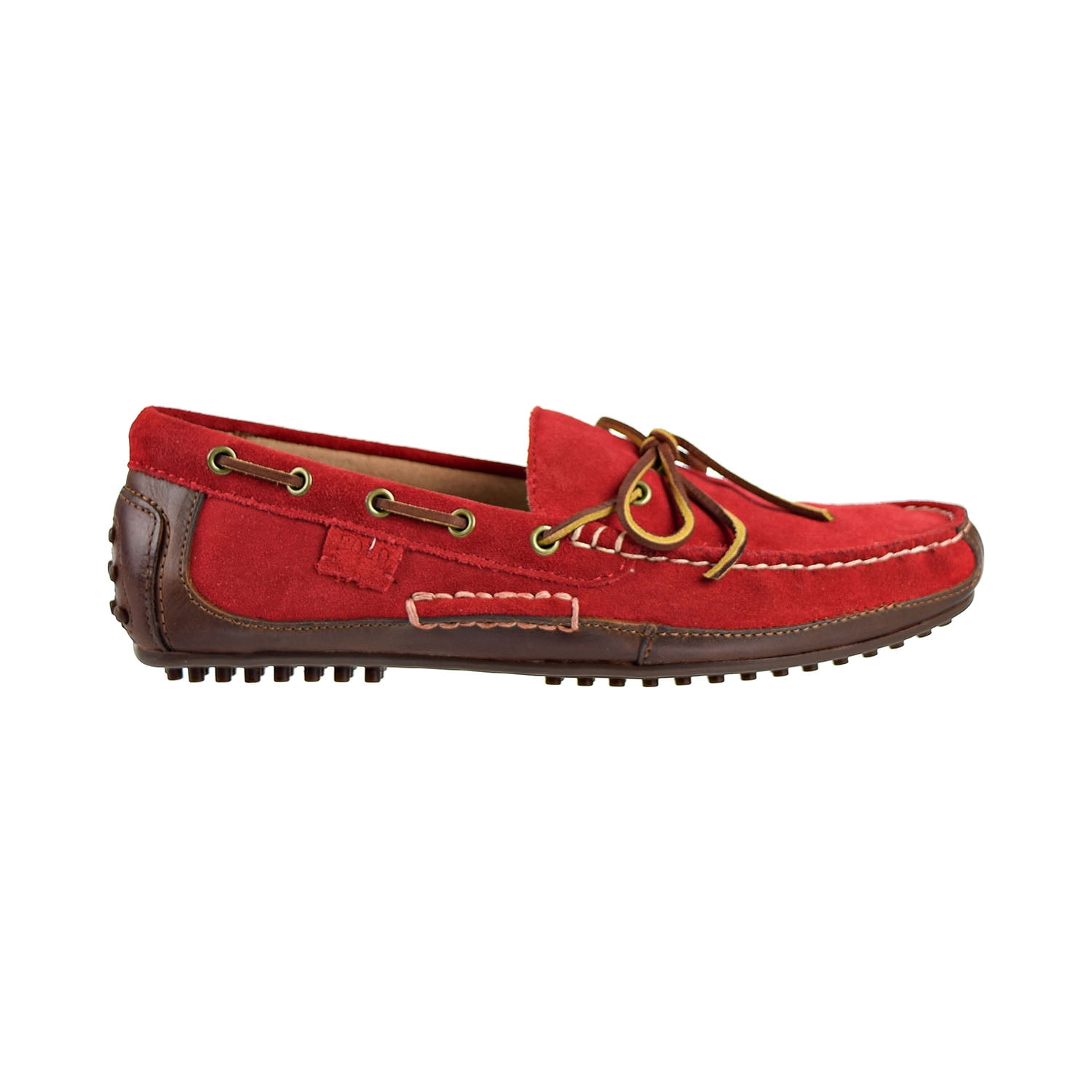 Polo Ralph Lauren Wyndings Slip-On-Driving Mens Loafers Tan/Real Red ...