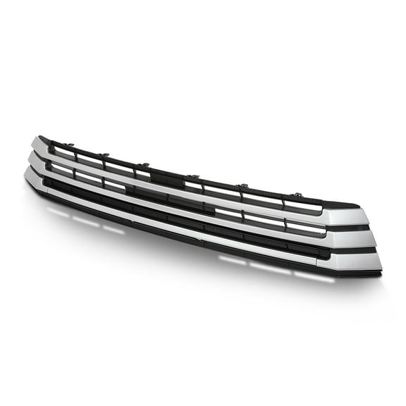 Front Bumper Lower Grille Black & Chrome Fit For 2017-2019 Toyota Highlander