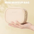 thumbnail image 5 of Small Makeup Bag Travel Train Case with Mirror and Light Mini Travel Small Makeup Train Case Cosmetic Organizer 3 Adjustable Brightness Toiletry Bag Portable Artist Storage, 5 of 14