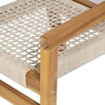 thumbnail image 6 of Christopher Knight Home Modern Outdoor Dining Chairs, Solid Wood Frame, Rope-Woven Backrest, Beige, Set of 2, 6 of 12