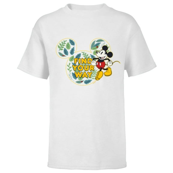 Disney Mickey Mouse Find Your Way Botanical Garden Spring - Short Sleeve T-Shirt for Kids - Customized-White