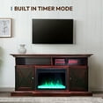 thumbnail image 6 of Cambridge 62-in. Mahogany Indoor Freestanding Electric Fireplace Mantel with Crystal Rock Display, 6 of 20