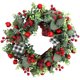 thumbnail image 1 of Corona de Navidad artificial YONGSHENG con adornos de bolas para puerta de entrada y jardín, 1 of 5