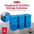 thumbnail image 4 of Rubbermaid Roughneck Tote 18 Gallon Storage Container, Heritage Blue (6 Pack), 4 of 10