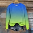 thumbnail image 4 of TFEOQRY Tween Boys Girls Fashion Sweatshirts Cute Gradient Shiny Long Sleeve Crewneck Sweatshirt Pullover Top, 4 of 8
