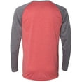 thumbnail image 3 of Kinergy Tee-Shirt Raglan Manches Longues Deux Couleurs 2TG Rouge Chiné/graphite Chiné, 3 of 3