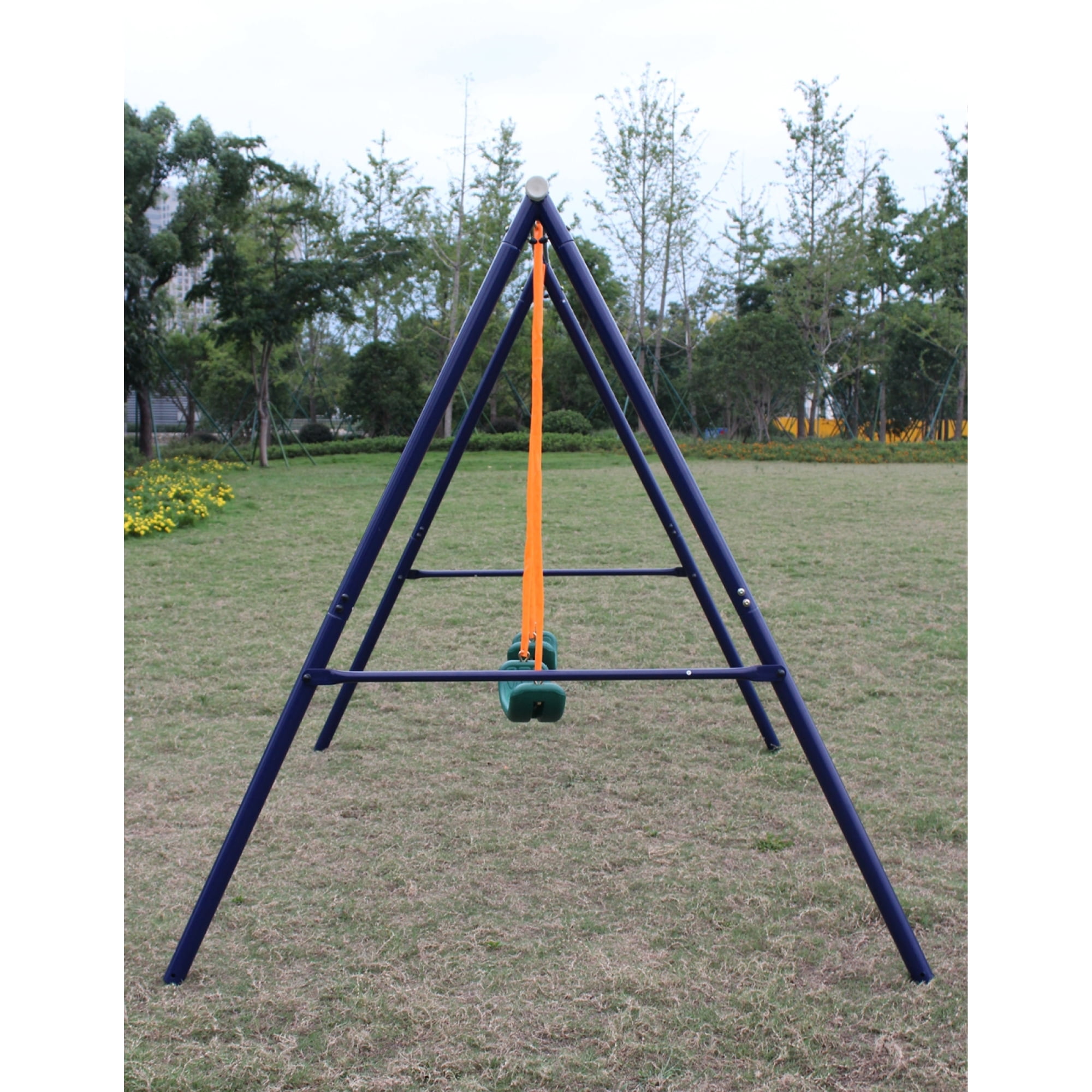 Two Station Swing Set for Children 2 Seat Porch Swing Outdoor Indoor
