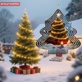 thumbnail image 3 of Metal Hanging Christmas Tree Wind Decorations - Spiral Pattern Garden Spinners for Festive Yard Decor - Perfect for Holiday Cheer, 3 of 7