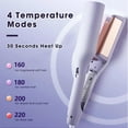 thumbnail image 2 of French Wave Curling Iron, Curluxes French Curls Iron, S Shape Hair Curler for Women, Portable Electric Curling Heated Styling Comb Anti-Scald 15s Fast Heating, 2 of 7