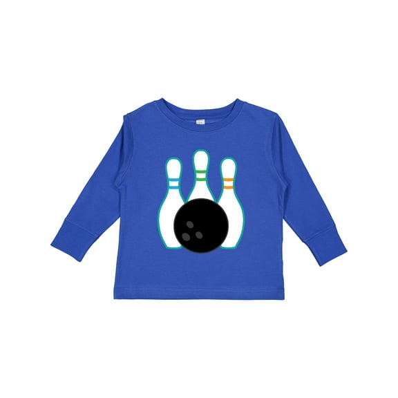 Inktastic Bowling Team Bowler Boys or Girls Long Sleeve Toddler T-Shirt