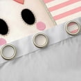 thumbnail image 4 of Manfei Kawaii Bowknot Ghost Black Out Curtains for Teen, Pink Stripes Geometric Curtains Pack of 2 (42x63 Each), Sugar Halloween Bedroom Curtains, Black Out Curtains Home Decor, 4 of 6