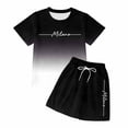 thumbnail image 6 of Tiijoy Toddler Girls Summer Casual Outfits Gradient Short Sleeve T-Shirt Shorts Set, Sizes 2-3, 6 of 6