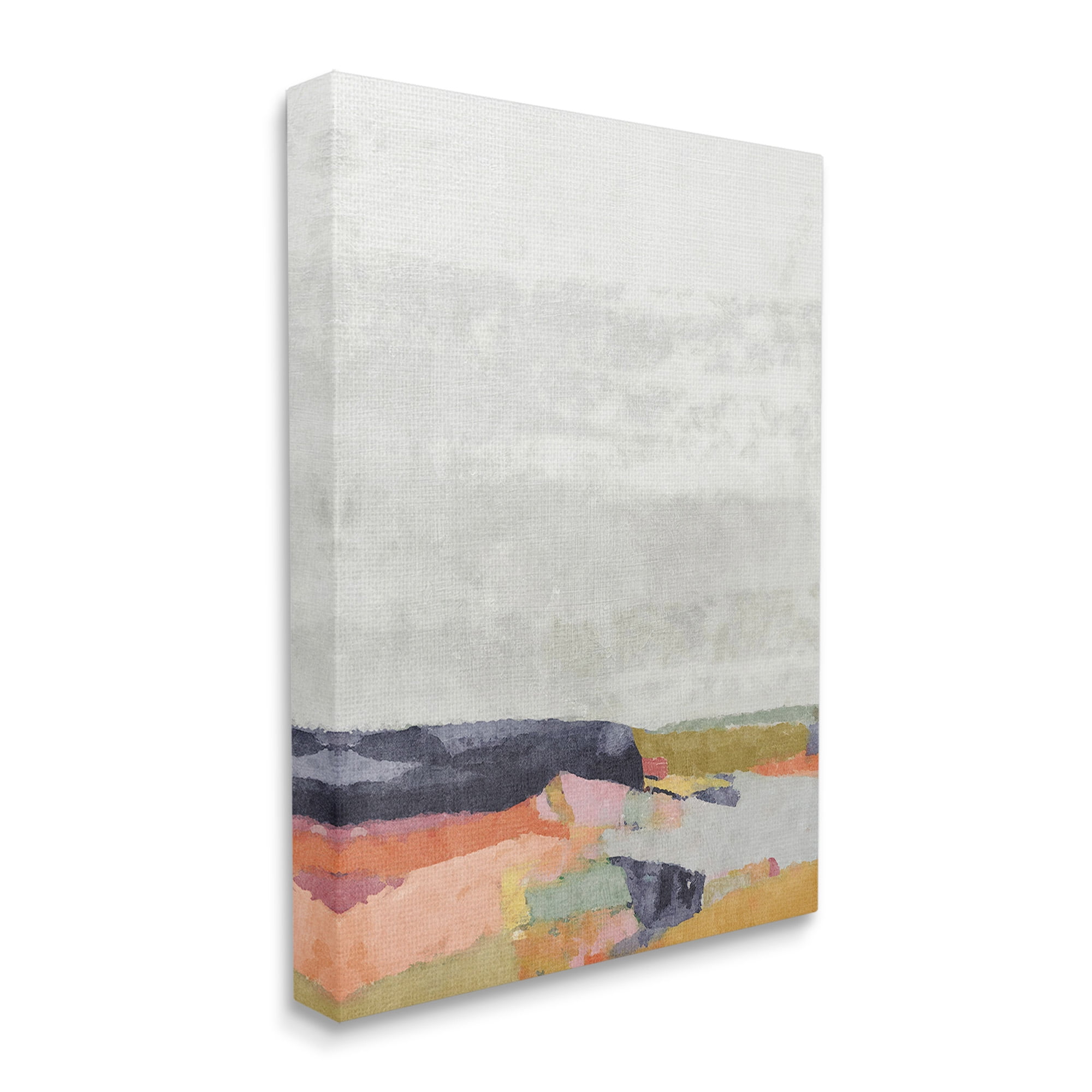 Stupell Industries Modern Hue Landscape Abstract Painting Gallery Wrapped Canvas Art Print Wall Art, 24 x 30