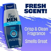 Nair Men Body Cream Hair Remover, Body Hair Removal Cream, 12 oz (2 pack)