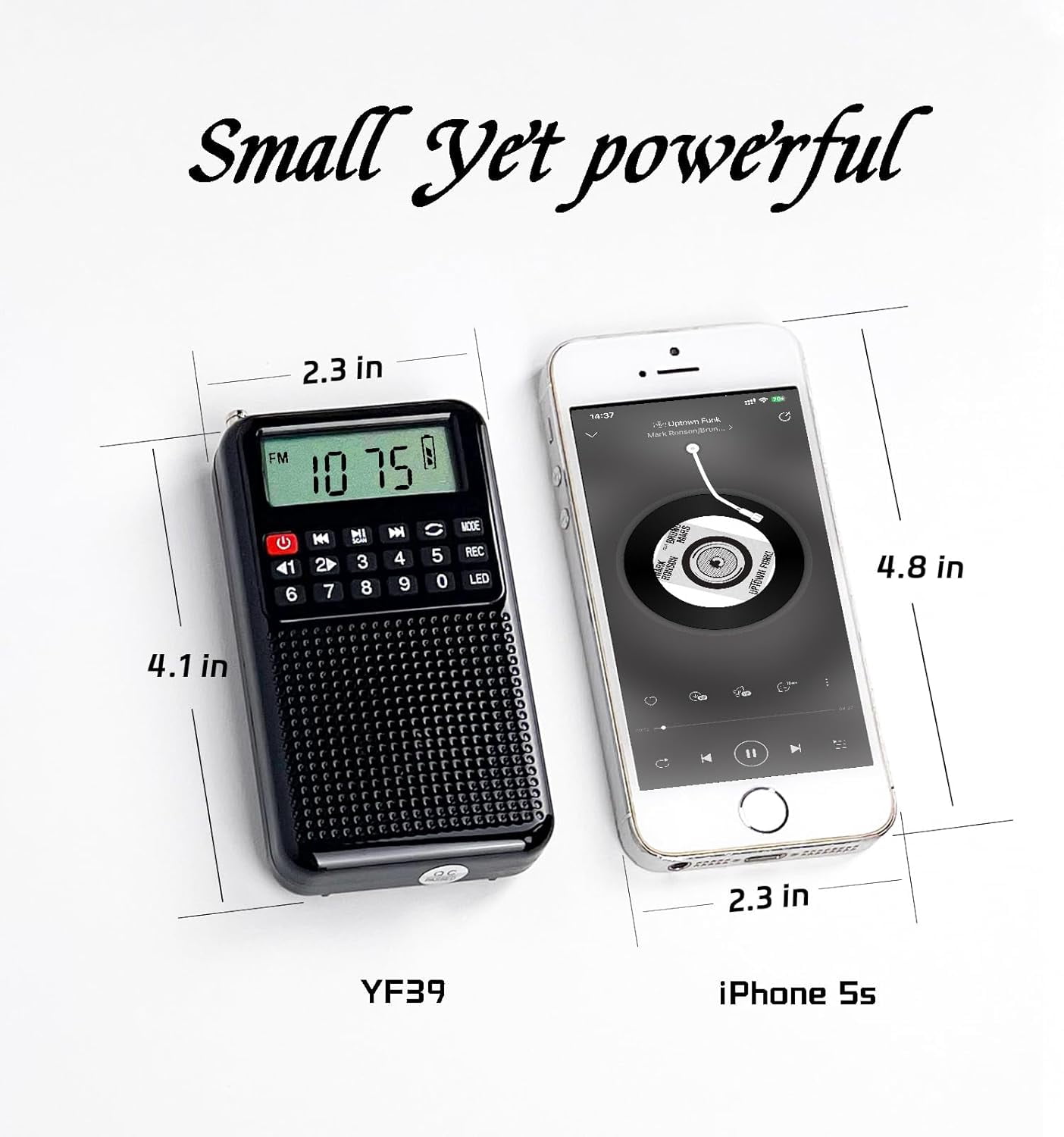 Portable AM/FM Radio with Bluetooth - Emergency Light, Flashlight, Voice Recorder, MicroSD Playback | Strong Signal, Rechargeable Battery for Home, Camping, Power Outages
