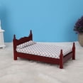 thumbnail image 4 of Cama individual de madera NikouMX para casa de muñecas 1:12, 4 of 8