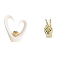 thumbnail image 1 of Figura de escritorio,Decoración de escritorio con forma de corazón para oficina o hogar,Escultura de estatua,Estatuas y figuras de gestos con los dedos de la mano,Esculturas de manos de, 1 of 8