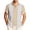 Beige, variant on Shirts for Men Summer Short Sleeve Button Down Color Block T-Shirts Trendy Loose Fit Collared Beach Vacation Tops Brown XXL
