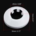thumbnail image 3 of Uxcell 25mm Cubierta de Tubo de Agua de Plástico PP Decoración Paquete de 4 Blanco, 3 of 5