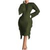 thumbnail image 6 of Dress for Women Fashion Women Round-Neck Long Sleeve Bandage High Waist Shirt Dress Shirts for Women, 6 of 6