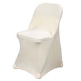 thumbnail image 6 of Efavormart Stretchy Spandex Fitted Folding Chair Cover Dinning Event Slipcover For Wedding Party Banquet Catering - Beige, 6 of 11