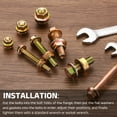thumbnail image 5 of M8x45mm 10Pcs Carbon Steel Flanged Hex Bolts with Nuts, Fully Threaded, 5 of 6