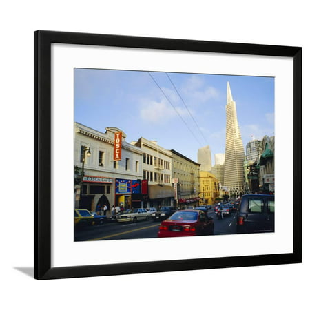 Little Italy, Columbus Avenue, North Beach, San Francisco, California, USA Framed Print Wall Art By Fraser