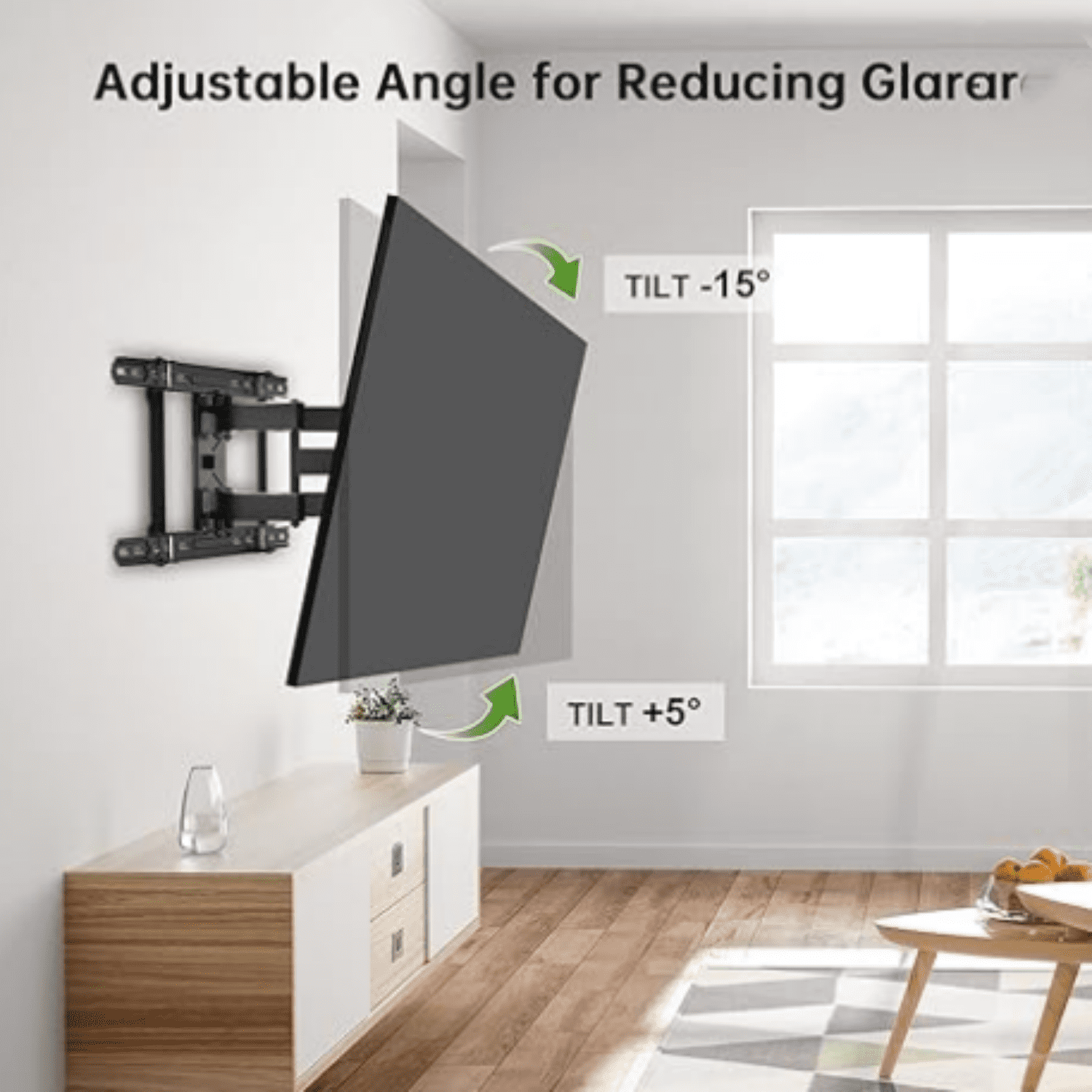 Full Motion TV Wall Mount 42"-84" TVS, Fits 16" 18" or 24" Studs, Heavy Duty TV Mounts Bracket with Dual Articulating Arms Tilt Swivel Extension Max VESA 600x400mm, Weight Capacity 110lbs