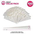 thumbnail image 2 of Cotton Candy Cones (100 Pack) – White Kraft Paper Sticks for Floss Sugar & Carnival Treats, Compatible with Cotton Candy Machines – Stock Your Home, 2 of 5
