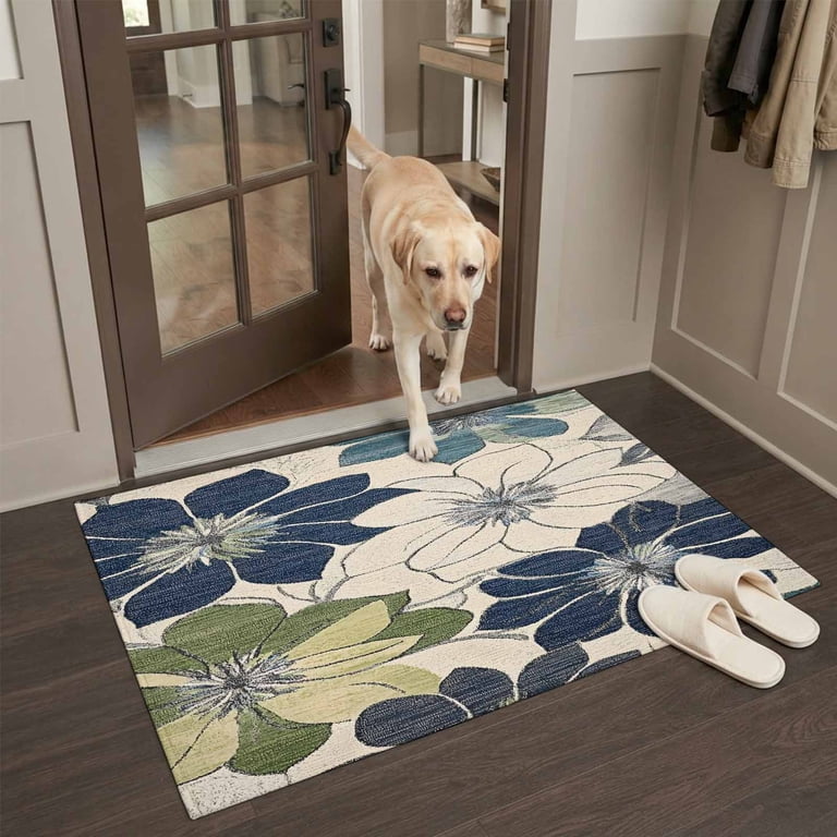 Large Soft Rug 2x3 Washable Area Rugs,Vintage Floral Texture Non-Slip Ultra Soft Rug ...