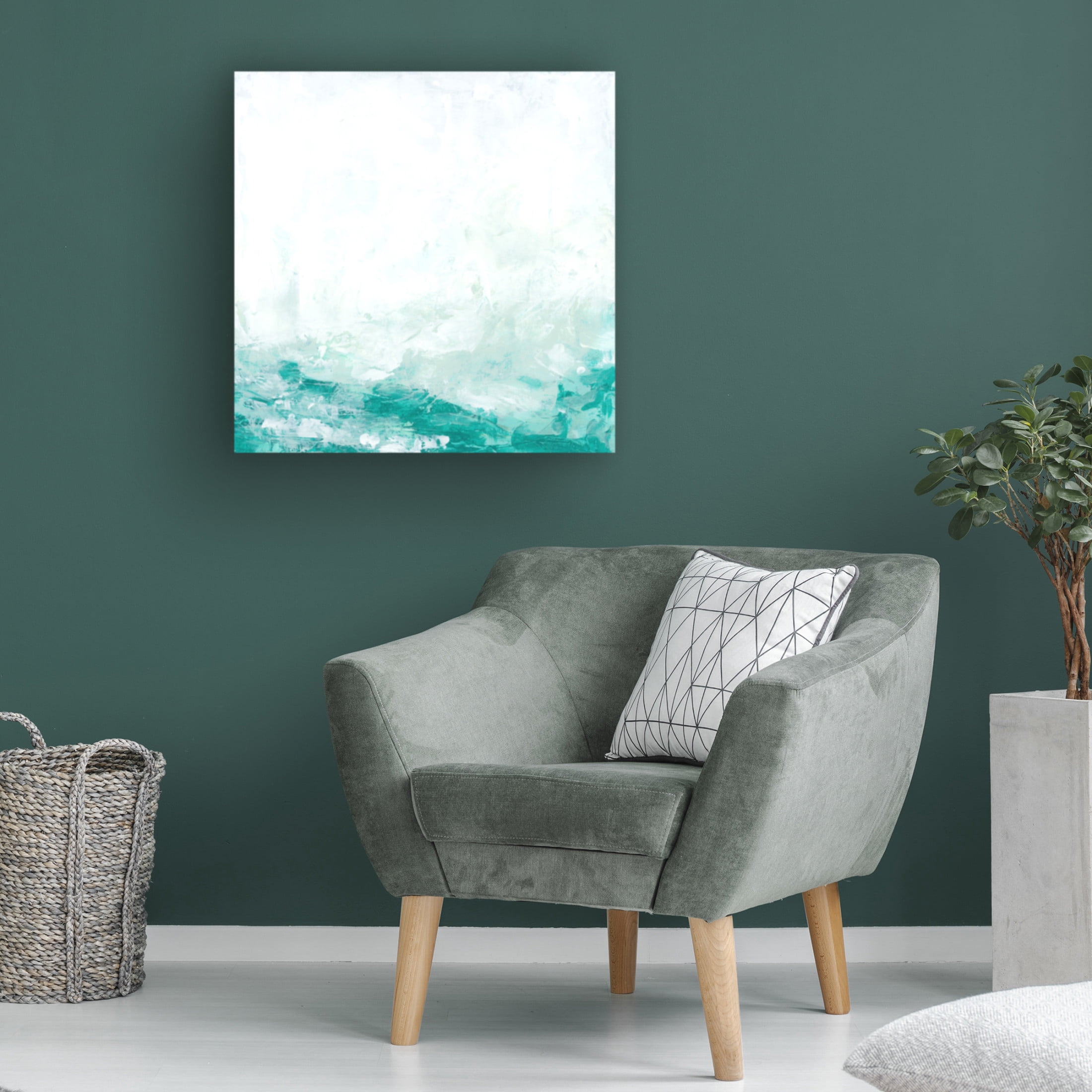 Trademark Fine Art June Erica Vess Turquoise Surf I Canvas Wall Art