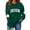 Green, variant on ☘ HCURIBAD Saint Patricks Day Outfit Women, St Day Print Sweatshirts Women Long Sleeve Crewneck Funny St. Outfit Oversized Irish Tops, Saint Patricks Day Shirt Black L