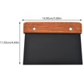 thumbnail image 3 of Dough Scraper Stainless Steel Bench Scraper Wood Handle Dough Bread Kitchen Pastry Tool For Bread Pizza Dough Baking (black 1pc), 3 of 5