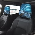 thumbnail image 2 of Kdxio Mountain Cottage In Snow Pattern Print 2 Piece Car Head Rest Covers Set Auto Front/Rear Seats Headrest Cover Universal Fit Most Cars,Sedan, SUV, 2 of 9