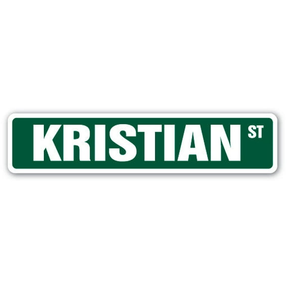 KRISTIAN Street Sign Childrens Name Room Sign | Indoor/Outdoor |  36" Wide