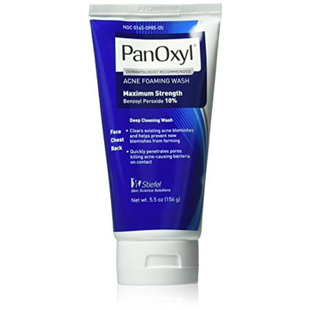 PanOxyl Acne Foaming Wash 10% Benzoyl Peroxide 5.5 oz (156 PanOxyl Acne Foaming Wash 10% Benzoyl Peroxide 5.5 oz (156