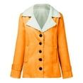 thumbnail image 3 of 50% Off Clear!Fashion Oversize Winter Coats for Women, Women Plus Size Winter Warm Composite Plush Button Lapels Jacket Outwear Coat Deals Gift for Women, 3 of 6