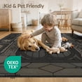 thumbnail image 4 of ODIKA 3'x5' Washable Accent Rug Gray Black Gothic Gate and Skull Motif Design Elegant Medieval Inspired with Intricate for Bedside, Nursery Room, Pet Friendly & Non-Shedding, 4 of 7