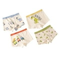 thumbnail image 1 of WEIYLL Boys Multi-pack Boxers Combed Breathable Pure Solid Color Cartoon Flat Angle 4Pcs Beige Baby Bottoms Underwear Size 100, 1 of 6