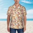 thumbnail image 2 of Fotbe Seashells Hawaiian Shirt for Men Unisex Summer Beach Casual Short Sleeve Cotton Linen Button Down Shirts-Medium, 2 of 5
