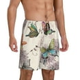 thumbnail image 2 of Wukai Flying Butterflies-1 Men’s Short Pajama Pants With Pockets Soft Sleep Pj Shorts for Men-3X-Large, 2 of 6