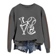 thumbnail image 4 of Holzkary Baseball Sweatshirt for Womens 2025 Spring Baseball Print Loose Casual Top Hoodie Long Sleeve Comfy Baseball Shirts Softball Crewneck Graphic Pullover Top 2025 Fall Sweatshirts Dark Grey Xxl, 4 of 4