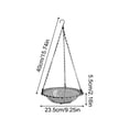 thumbnail image 2 of Outdoor Hanging Birdbath with Solar Fountain, Large Hanging Bird Bath with Solar Pump&Glass Bowl, Attracts Hummingbirds & Garden Birds for Backyard Patio Decor (Purple), 2 of 5