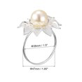 thumbnail image 2 of Servilleteros Anillos, 8uds 38mm Flor Servilletas Hebillas para Mesa Decoraciones Comedor Vacaciones Fiesta Bricolaje, Plateado Tono Unique Bargains servilleteros, 2 of 5