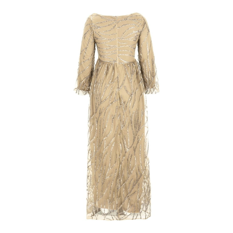 Long Puffy Sleeve Prom Dress Tulle Ball Gown for Women V Neck Puffy Formal  Evening Party Gown for Women Princess Wedding Dress Formal Evening Gowns  Gold XL - Walmart.com