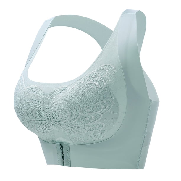 Gibobby Seamless Beauty Back Ropa interior Sin anillo de Sujetador deportivo Sexy Push Up Ropa interior cómoda Brasier mujer(Verde,XXL)