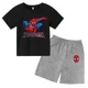 thumbnail image 3 of Conjunto de 2 piezas de camiseta y pantalones cortos deportivos para niños de Marvel Spider-Man, conjunto de verano para bebés de 3 a 12 años, ropa de marca de dibujos animados para niños, 3 of 5